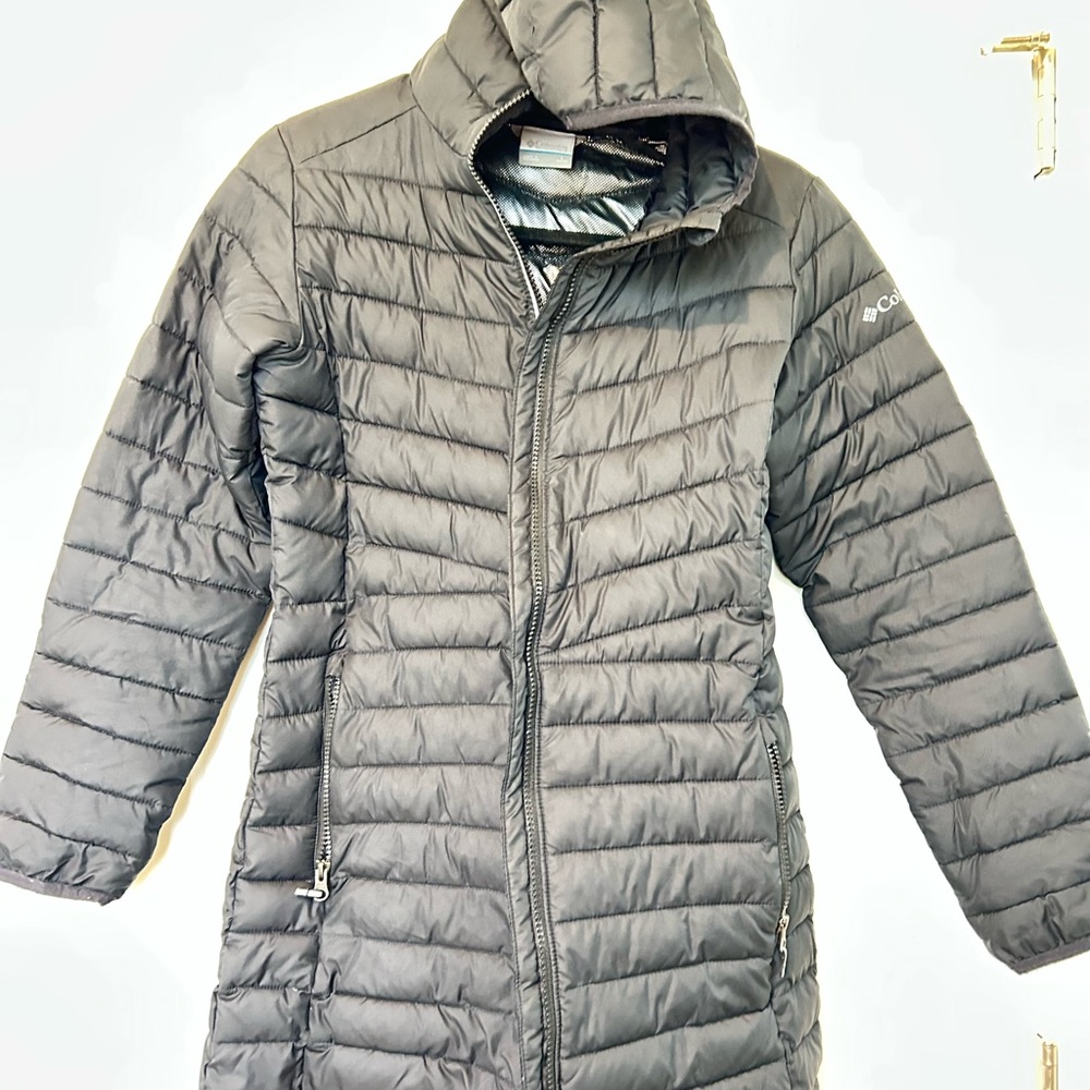 Columbia Youth Girls L(14/16) Black Quilted Packable Puffer Coat